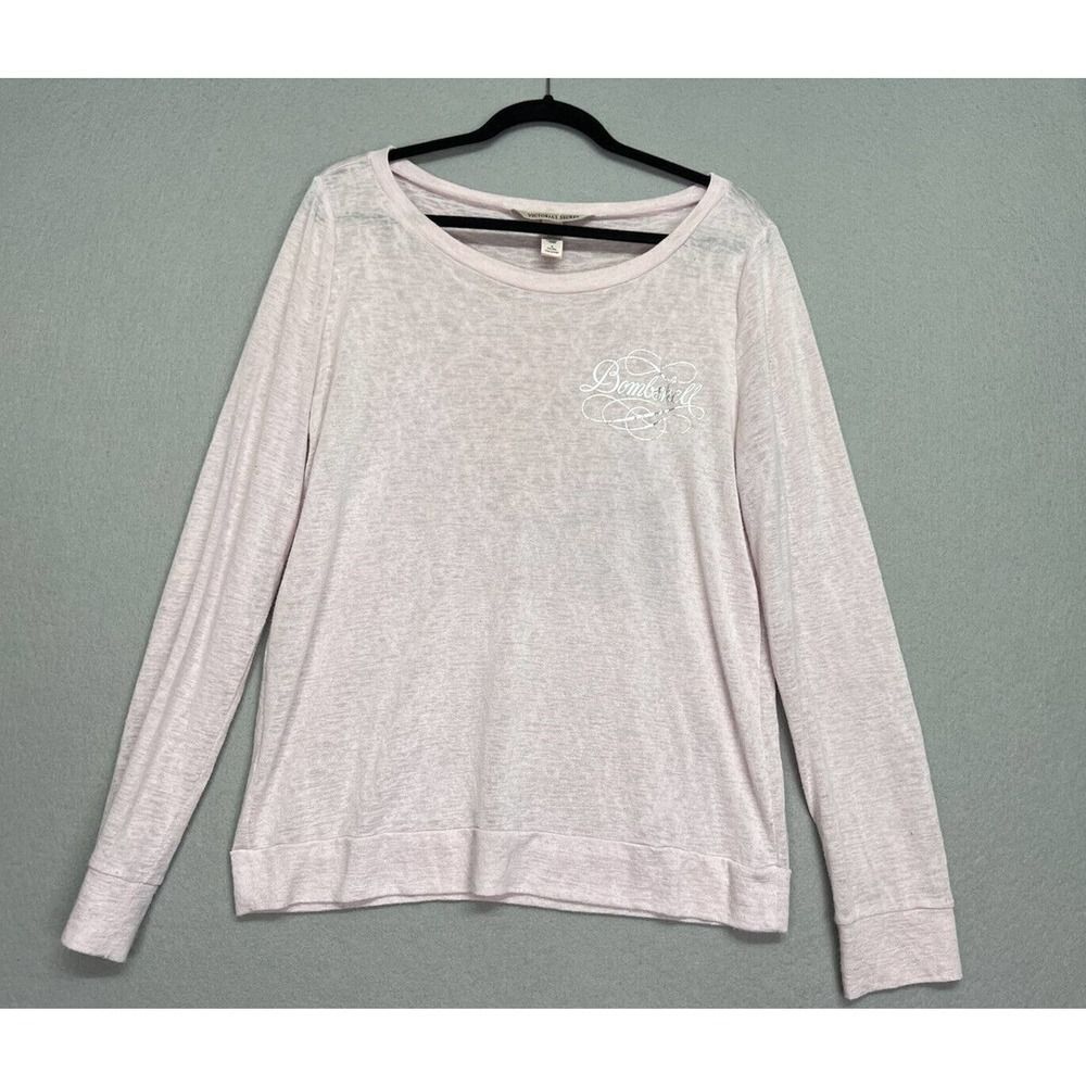 Victoria Secret Pink Bombshell Long Sleeve Burnout Pajama Top ~Size Medium